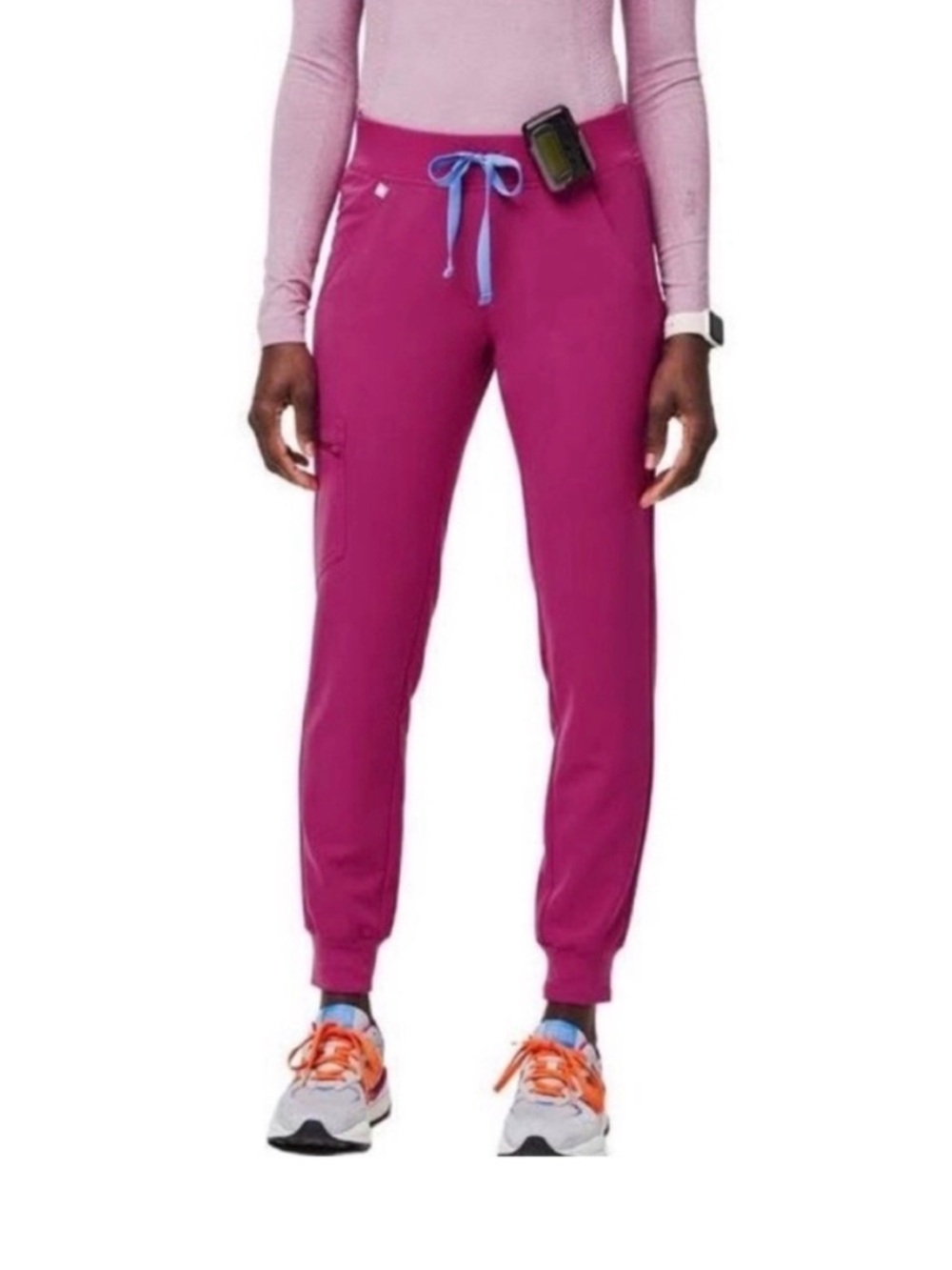 Figs High Waisted Zamora Jogger Scrub Pants in Rasberry Sorbet Size XS